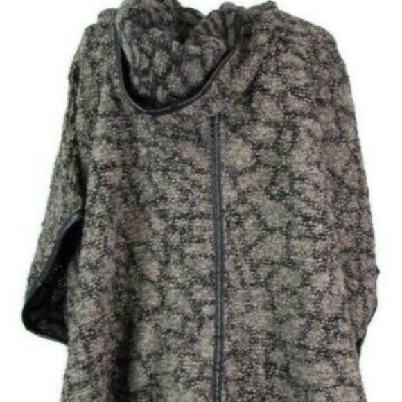 NWT - DIESEL ITALY Over-size Multi HOODED PONCHO - Picture 3 of 6